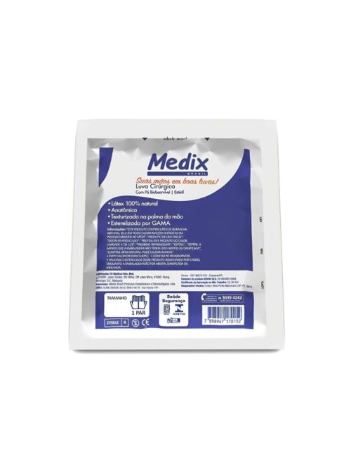 LUVA CIR LATEX C/PO TAM 7.0 PAR - MEDIX 